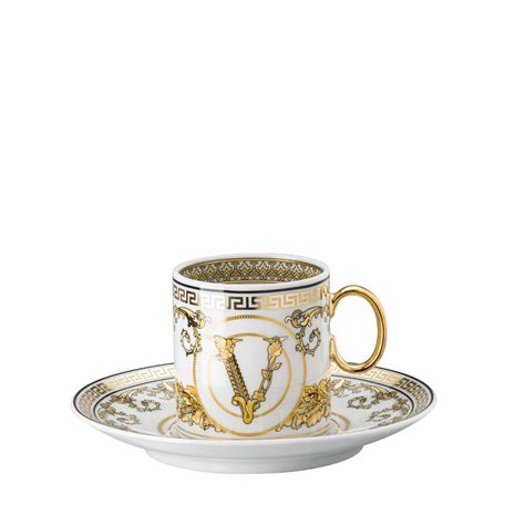 versace glass cup|Versace cup and saucer.